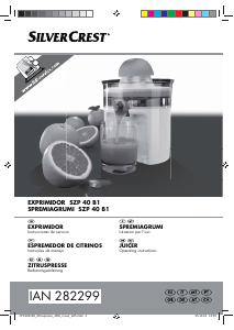 Manual SilverCrest SZP 40 B1 Citrus Juicer