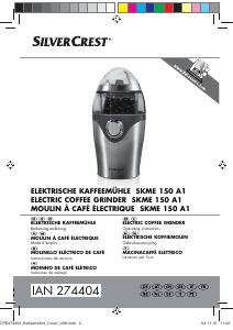 Manuale SilverCrest IAN 274404 Macinacaffè