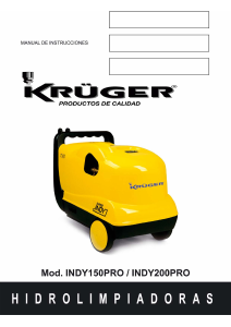 Manual de uso Krüger INDY150PRO Limpiadora de alta presión