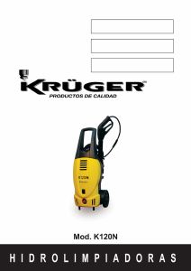 Manual de uso Krüger K120N Limpiadora de alta presión