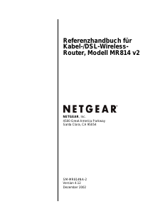 Bedienungsanleitung Netgear MR814 Router