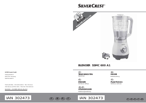 Bruksanvisning SilverCrest SSMC 600 A1 Blender