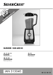 Manual SilverCrest SSM 600 B3 Blender