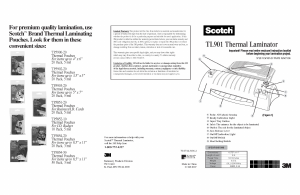 Handleiding Scotch TL901 Lamineermachine