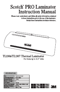 Manual Scotch TL1306 PRO Laminator