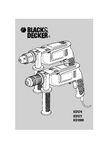 Manual Black and Decker KD1000 Martelo perfurador