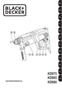 Mode d’emploi Black and Decker KD976KA Perforateur