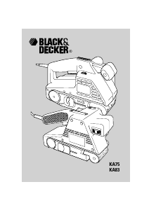 Manual de uso Black and Decker KA75 Lijadora de banda