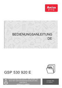 Bedienungsanleitung Amica GSP 530 920 E Geschirrspüler