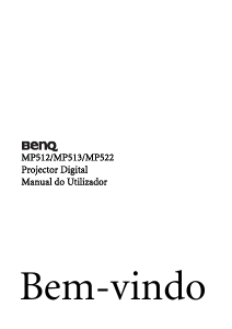 Manual BenQ MP512 Projetor