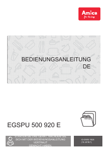 Bedienungsanleitung Amica EGSPU 500 920 E Geschirrspüler