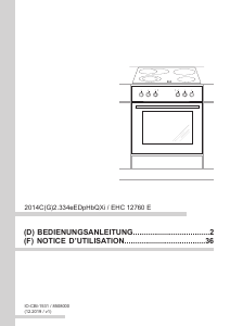 Mode d’emploi Amica EHC 12760 E Cuisinière