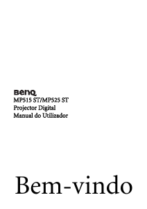 Manual BenQ MP525 ST Projetor