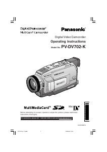 Mode d’emploi Panasonic PV-DV702K Caméscope