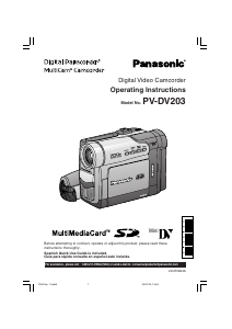 Manual Panasonic PV-DV203 Camcorder