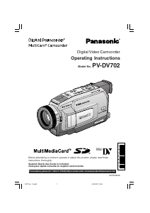 Manual Panasonic PV-DV702 Camcorder