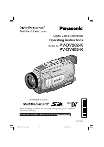 Mode d’emploi Panasonic PV-DV202K Caméscope