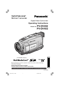 Manual Panasonic PV-DV202 Camcorder