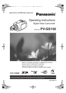 Manual Panasonic PV-GS150 Camcorder