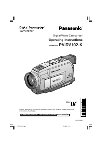 Mode d’emploi Panasonic PV-DV102K Caméscope