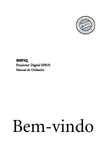 Manual BenQ SP870 Projetor