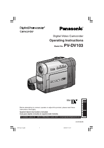 Manual Panasonic PV-DV103 Camcorder