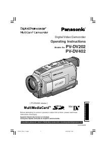 Manual Panasonic PV-DV402 Camcorder