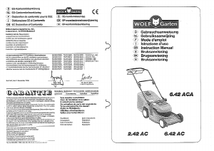 Handleiding Wolf Garten 2.42 AC Grasmaaier