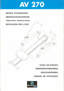 Manual de uso Domyos AV 270 Máquina de remo