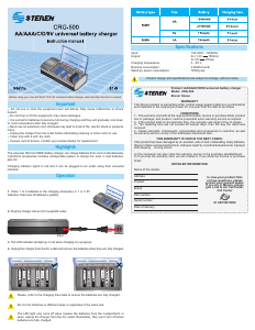 Manual de uso Steren CRG-500 Cargador de batería