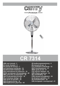 Manual Camry CR 7314 Ventilator