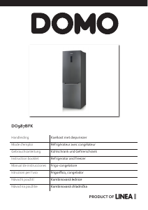 Manual Domo DO987BFK Fridge-Freezer