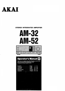 Manual Akai AM-52 Amplifier