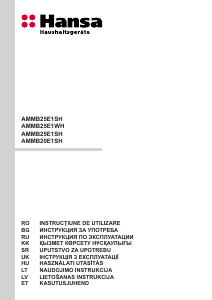 Rokasgrāmata Hansa AMMB25E1XH Mikroviļņu krāsns