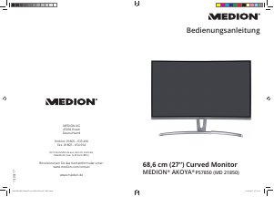 Bedienungsanleitung Medion Akoya P57850 (MD 21850) LED monitor