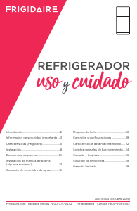 Manual de uso Frigidaire FFTR1814VW Frigorífico combinado