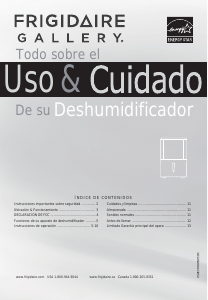 Manual de uso Frigidaire FGAC5044W1 Deshumidificador