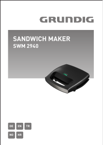 Kullanım kılavuzu Grundig SWM 2940 Izgara tost makinesi