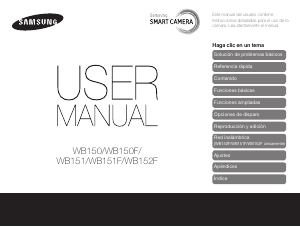 Manual de uso Samsung WB150 Cámara digital