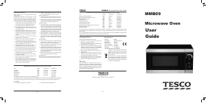 Manual Tesco MMB09 Microwave