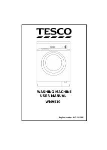 Manual Tesco WMV510 Washing Machine