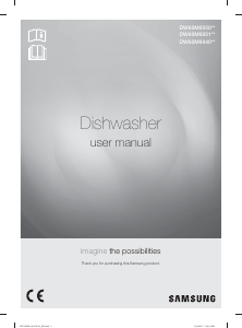 Manual Samsung DW60M6040US Dishwasher