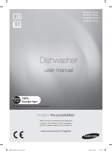 Manual Samsung DW-BG582B/XEE Dishwasher