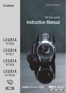 Manual Canon LEGRIA HF R36 Camcorder