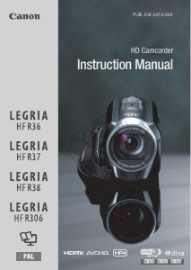Manual Canon LEGRIA HF R37 Camcorder