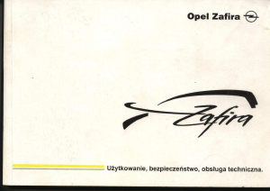 Instrukcja Opel Zafira (2001)