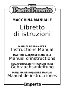 Manual de uso Imperia PastaPresto Máquina de pasta