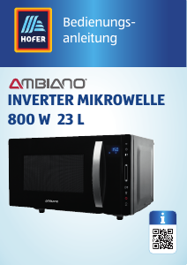 Bedienungsanleitung Ambiano MD 17952 Mikrowelle
