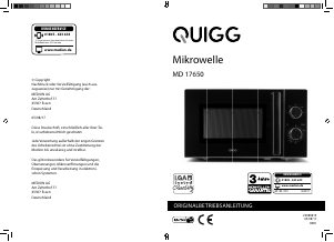 Bedienungsanleitung Quigg MD 17650 Mikrowelle