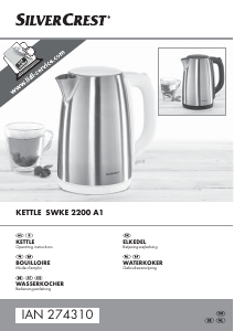 Manual SilverCrest SWKE 2200 A1 Kettle